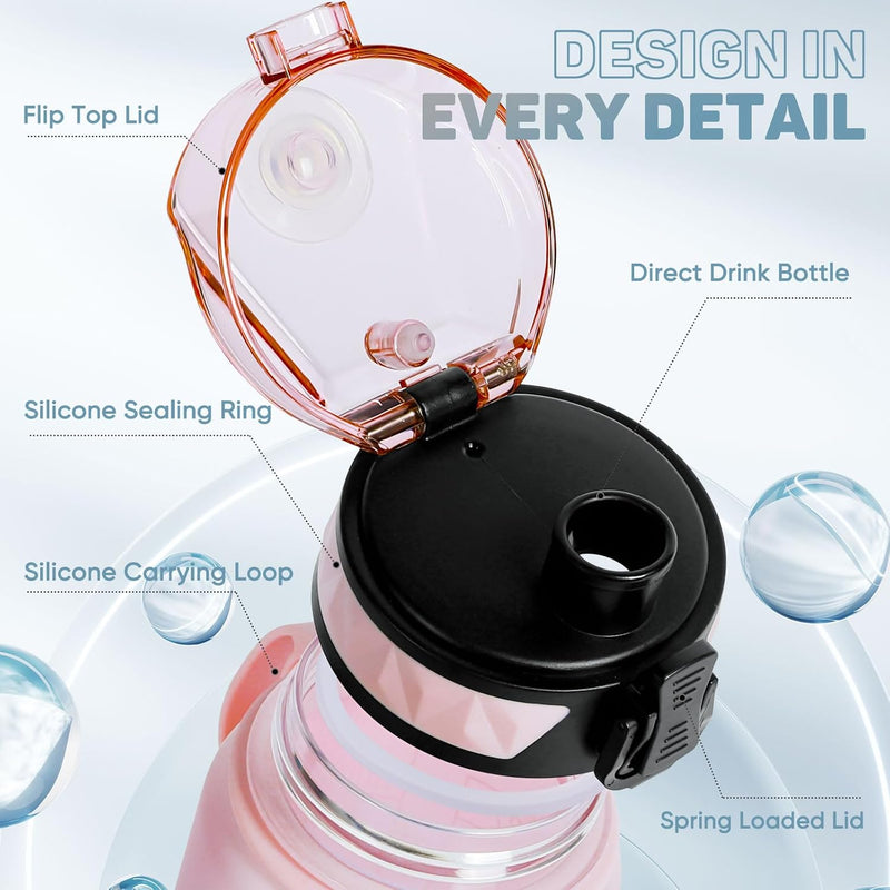 Chargez l'image dans la visionneuse de la galerie, Drinkfles 1 liter BPA-vrij met antislip grip en lekvrije sluiting – waterfles – sportfles
