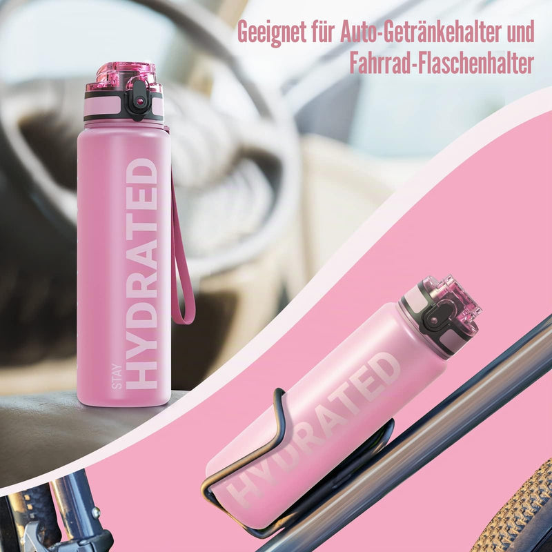 Load image into Gallery viewer, Drinkfles 750 ml BPA-vrij met tijdmarkeringen en lekvrije dop – waterfles – sportfles
