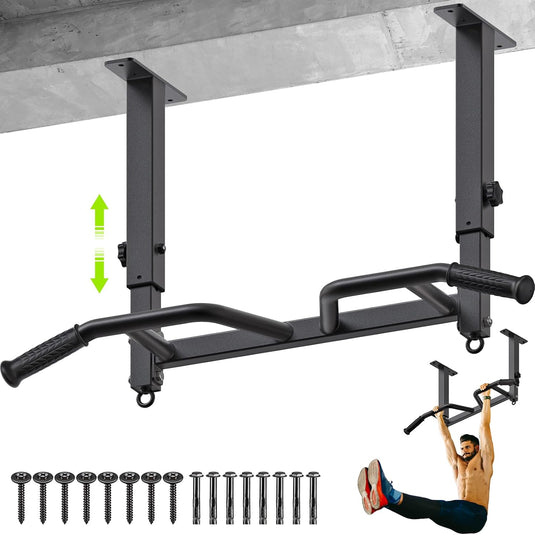 Optrekstang voor plafondmontage met 4 gripposities tot 227 kg – pull-up bar – krachttraining
