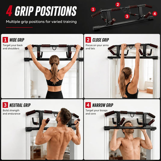 Opvouwbare optrekstang voor deurkozijn zonder boren tot 200 kg – pull-up bar – calisthenics