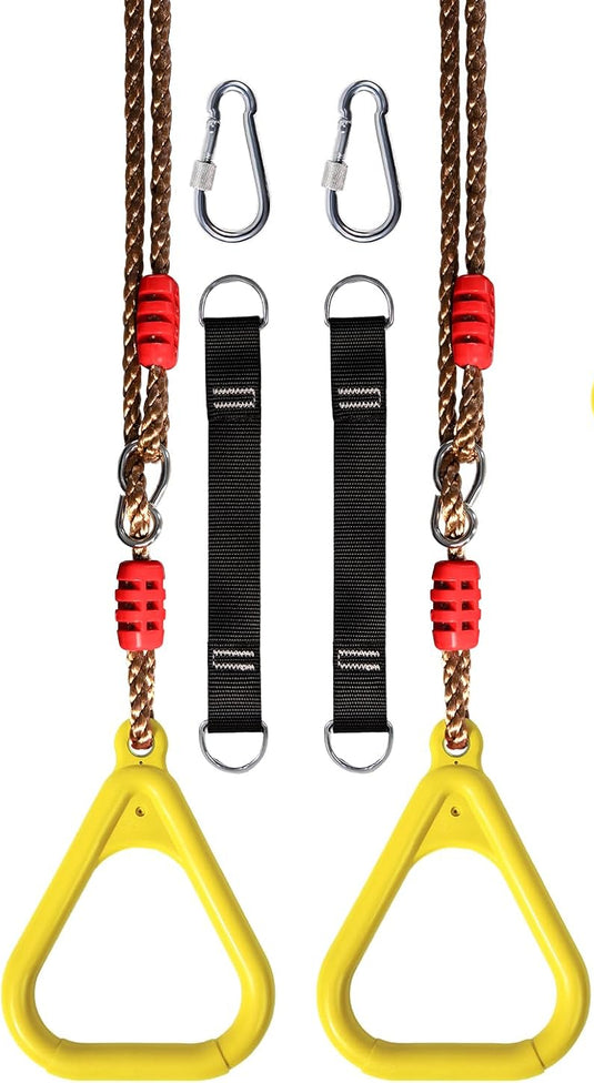 Gymnastiekringen 2 stuks met verstelbare touwen 120-200 cm tot 120 kg – klimringen – schommel accessoires