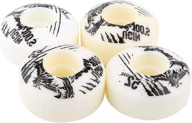 Load image into Gallery viewer, Skateboardwielen 52 x 30 mm 100A PU 4 stuks wit – vervangingswielen – skateboard accessoires
