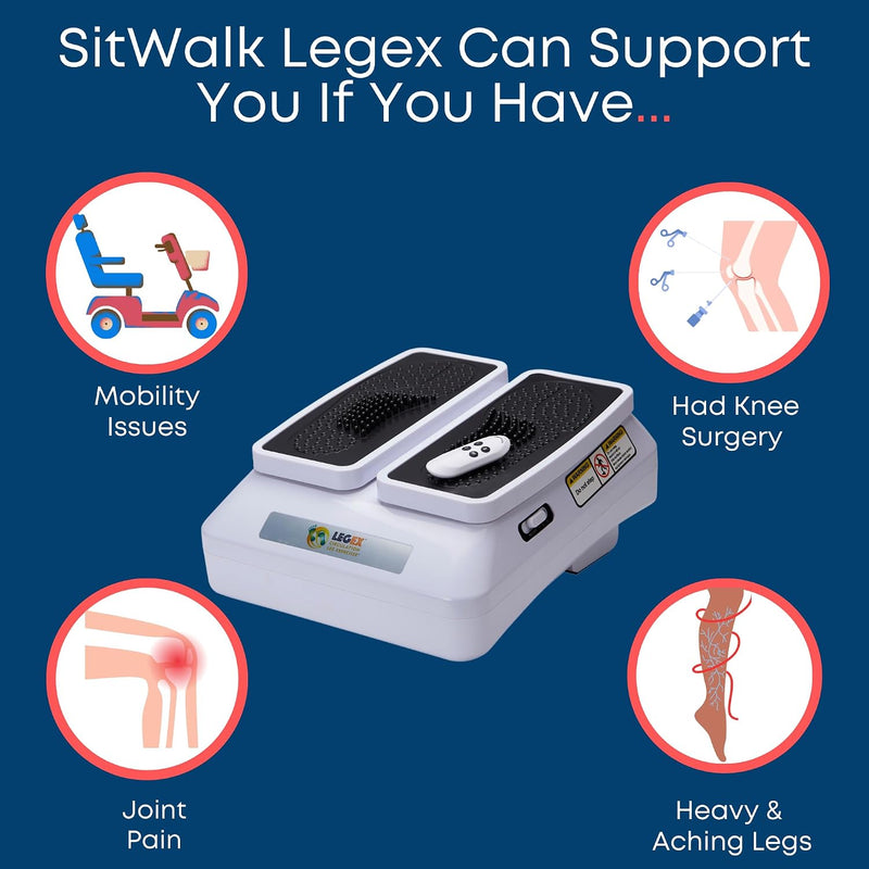 Laad afbeelding in Galerijviewer, BioEnergiser Leg Exerciser Pro Beentrainer, passieve training voor jong en oud, 3 niveaus, incl. afstandsbediening, zachte constante beweging, geschikt voor senioren, LEGEX Circulation Leg Oefener Pro

