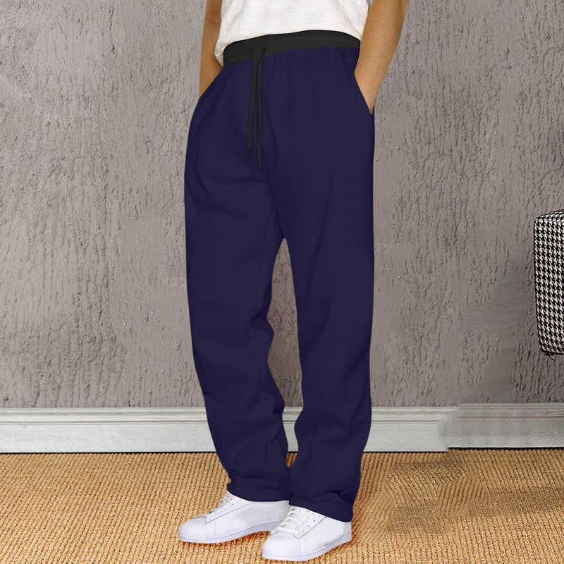 Load image into Gallery viewer, Heren joggingbroek van polyester met elastische tailleband en zakken – sportbroek – trainingsbroek
