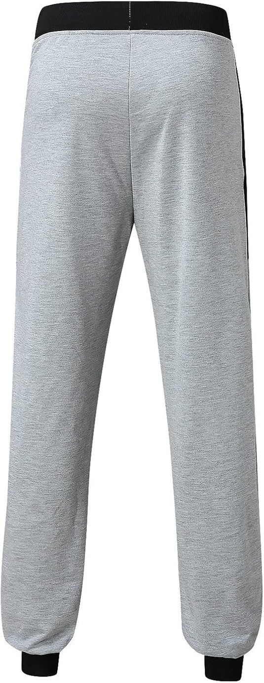 Heren joggingbroek van katoenmix met zakken en print – sportbroek – trainingsbroek