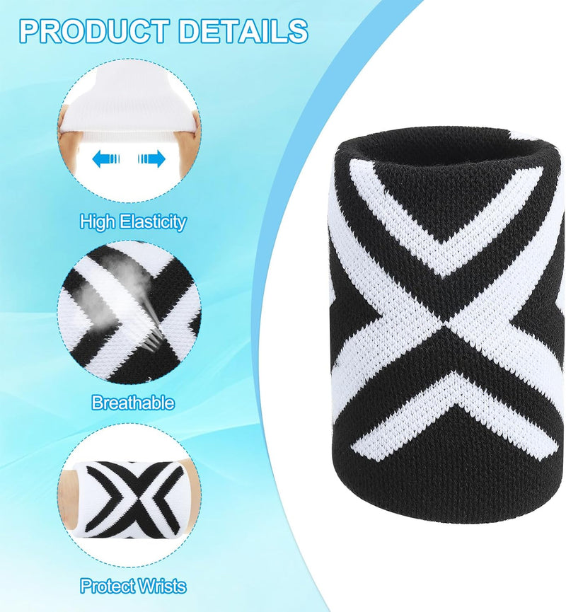 Laad afbeelding in Galerijviewer, Sport polszweetbanden 2 stuks voor dames en heren – absorberende polsbandjes – fitness accessoires
