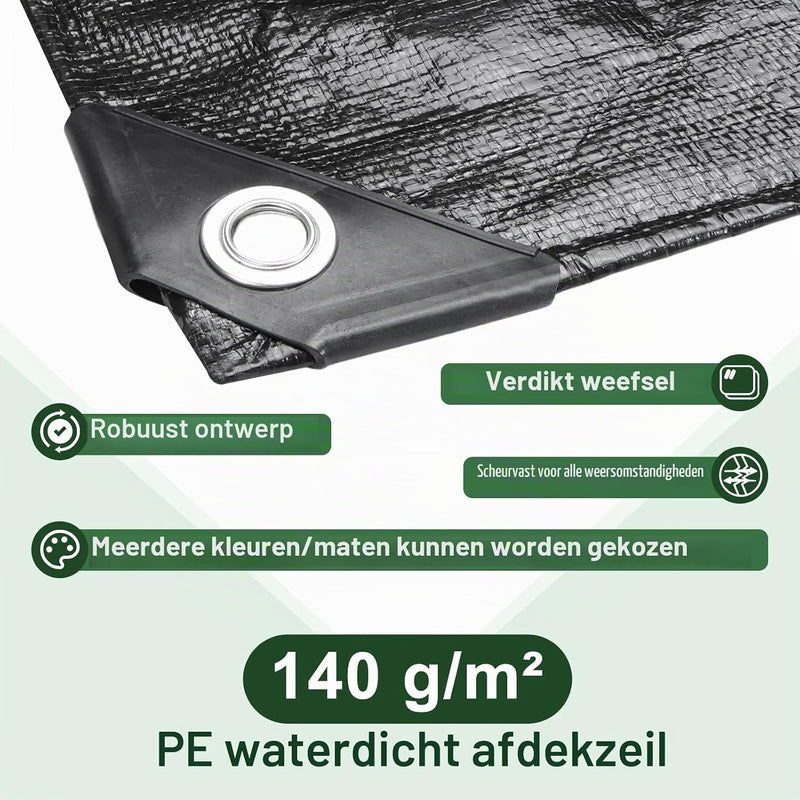 Load image into Gallery viewer, Waterdicht afdekzeil 2 x 6 meter 120 g/m² met ogen – PE dekzeil – beschermzeil
