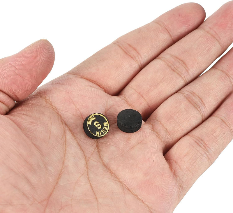 Chargez l'image dans la visionneuse de la galerie, Biljart keu tips 2 stuks 11 mm van gelaagd leer zwart – zachte pomeransen – biljart accessoires
