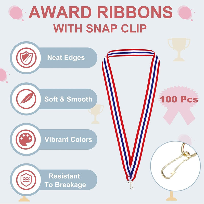 Chargez l'image dans la visionneuse de la galerie, Medaille neklinten 100 stuks 43 x 2,2 cm met klikclips – award linten – sport accessoires
