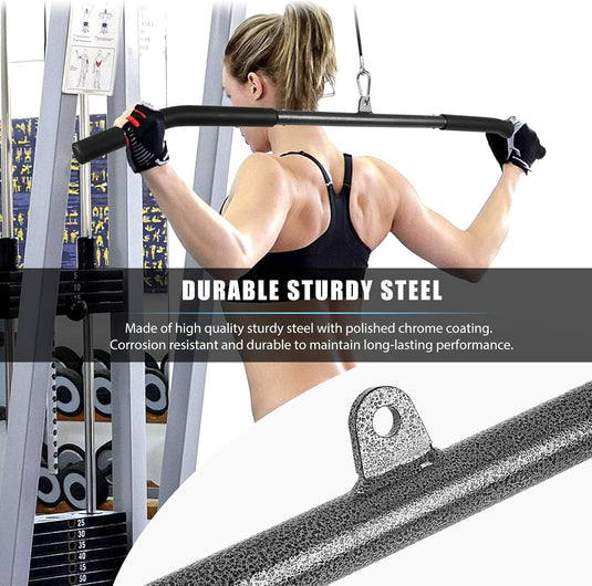 Barre de tirage latéral pour machine à câble 94 cm noire