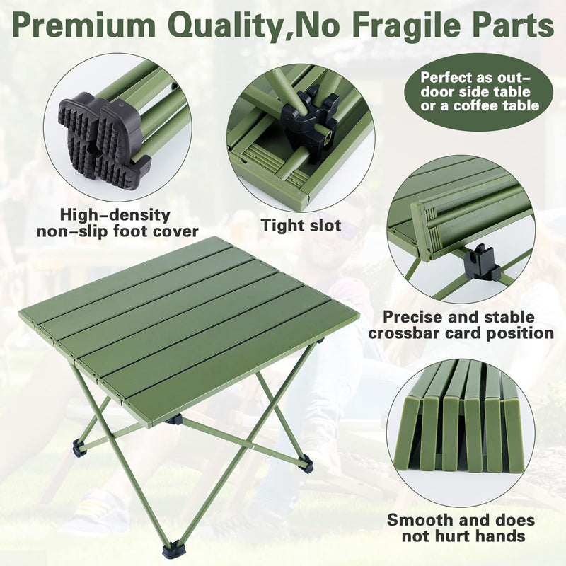 Load image into Gallery viewer, Frasheng Campingtafel, klaptafel, camping, draagbare campingtafel, inklapbaar met aluminium tafelblad, ultralicht, aluminium klaptafel met draagtas voor kamperen, wandelen, vissen, grillen
