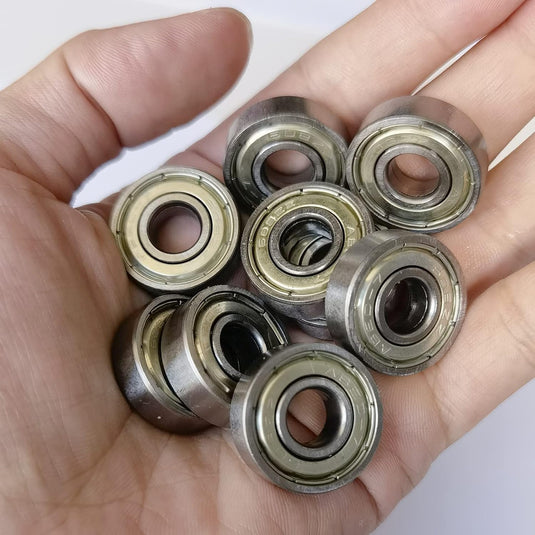 Tonmp 100 PCS 608-ZZ Ball Bearing - Double Metal Sealed Shielded Miniature Deep Groove Bearings for Furniture Wheel,Skateboards, Inline Skates, Scooters, Roller Blade Skates (8mm x 22mm x 7mm)