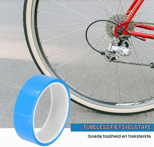 Tubeless velgtape 21 mm x 10 meter blauw zelfklevend – luchtdicht velglint – fiets accessoires