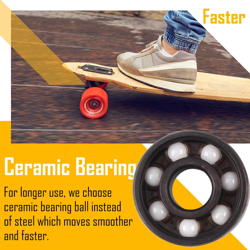 Laad afbeelding in Galerijviewer, Skateboard lagers 608-2RS ABEC-11 set van 8
