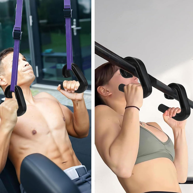 Laad afbeelding in Galerijviewer, Neutrale D-grepen 2 stuks voor optrekstang en kabeltraining – pull-up handgrepen – fitness accessoires
