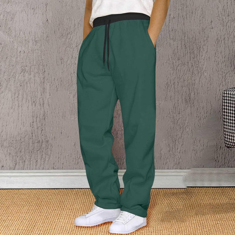 Load image into Gallery viewer, Heren joggingbroek van polyester met elastische tailleband en zakken – sportbroek – trainingsbroek

