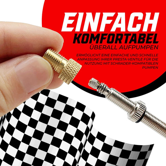 Fietsventiel adapter set 15-delig voor Presta Dunlop en Schrader – ventieladapter – fietsaccessoires