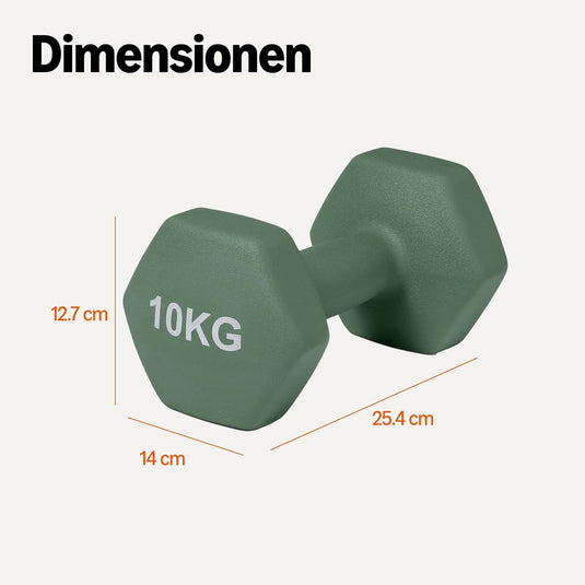 Amazon Basics Neopren Hanteln Gewichte, Hantelset, 2er-Set, 1–5kg, Sechseckig, für Krafttraining und Fitnesskurse