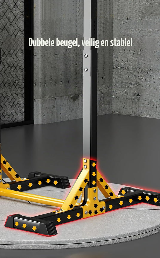 Vrijstaand pull-up station verstelbaar 150-210 cm tot 200 kg – optrekstang – krachtstation