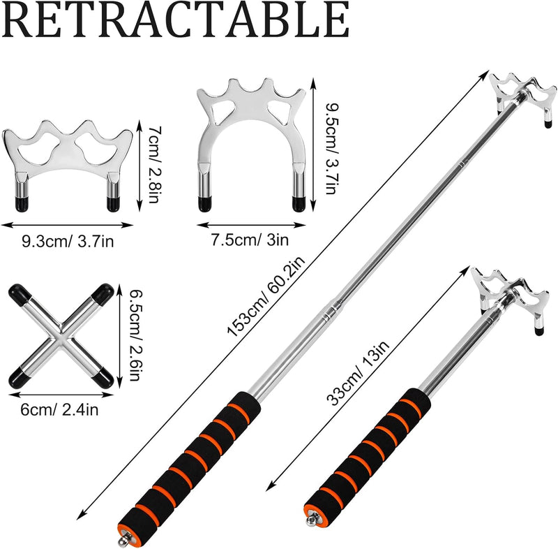 Laden Sie das Bild in Galerie -Viewer, Biljartkeu Uitschuifbare Biljartkeu met 3 stuks Afneembare Messing Brug Hoofd Brug Houder Biljart Accessoires voor Biljarttafel, Snooker, Spel, Wedstrijd (Zilver)
