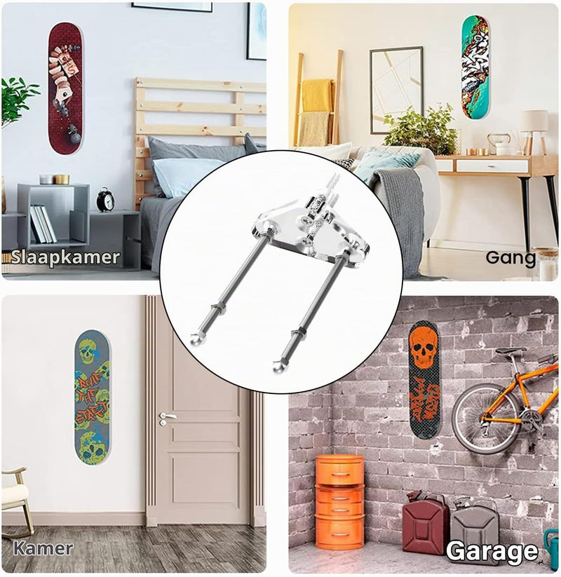 Carica immagine in Galleria Viewer, Skateboard wandhouders 2 stuks van transparant acryl – longboard snowboard boardhouder – skate accessoires
