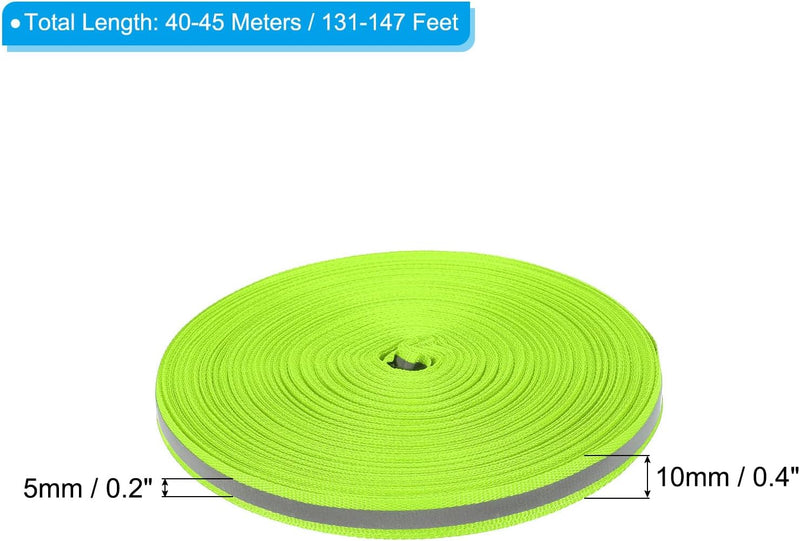 Chargez l'image dans la visionneuse de la galerie, Reflecterend naaiband 10 mm breed 40-45 meter fluorescerend groen – reflectieband – veiligheidsaccessoires
