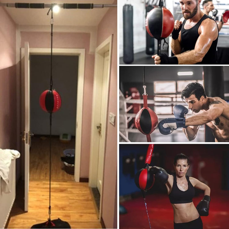 Laden Sie das Bild in Galerie -Viewer, Speed Punch Bag, Leather Speed Ball, Hanging Boxing Punching Ball, Boksballen voor Gym MMA Boksen Sport Punch Bag Volwassen, Double End Boksen Punchingball, Training Speedball Set
