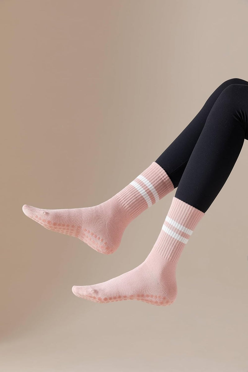 Laad afbeelding in Galerijviewer, Pilates antislip sokken 3 paar met siliconen grip – yoga sokken – fitness sokken
