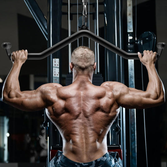 Drążek do wyciągu górnego 81 cm z ergonomicznymi uchwytami, do 227 kg – drążek do wyciągu – akcesorium fitness
