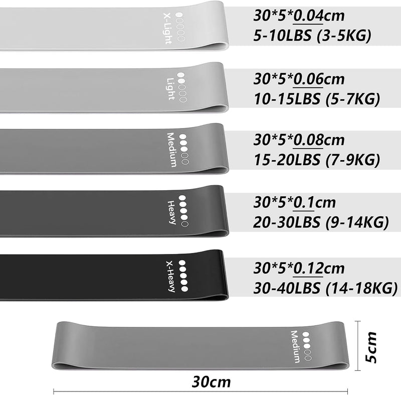 Load image into Gallery viewer, Resistance Band Set Van 5, Hoogwaardige Weerstandsbanden, Resistance Band Set Met Oefeninstructies En Draagtas, Gymnastiekband Voor Yoga, Pilates, Fitness, thuis trainen, stretchen
