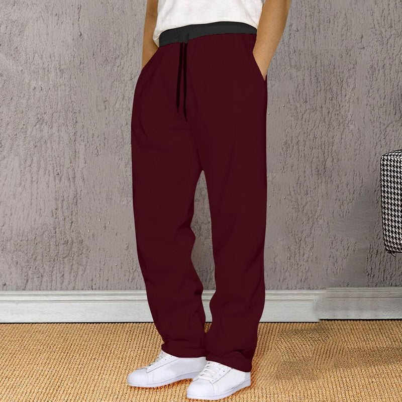 Load image into Gallery viewer, Heren joggingbroek van polyester met elastische tailleband en zakken – sportbroek – trainingsbroek
