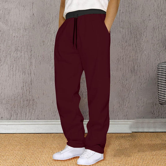 Heren joggingbroek van polyester met elastische tailleband en zakken – sportbroek – trainingsbroek