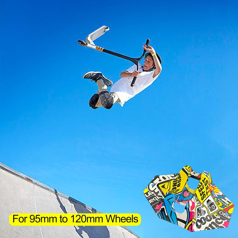 Laad afbeelding in Galerijviewer, Universele stuntstepstandaard, stepstandaard, voor Pro Stunt Scooter, e-scooter/stuntstep, trick step, freestyle step, 95 mm tot 125 mm wielen
