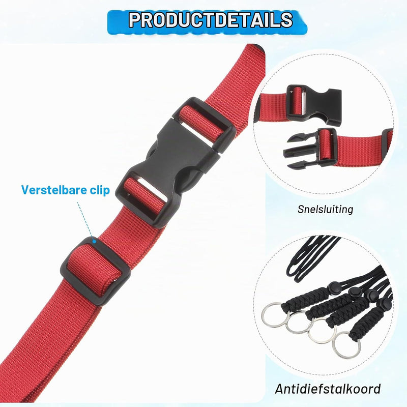 Load image into Gallery viewer, Verstelbare rugzak borstband set met snelgesp en veiligheidskoord – borstriem – outdoor accessoires
