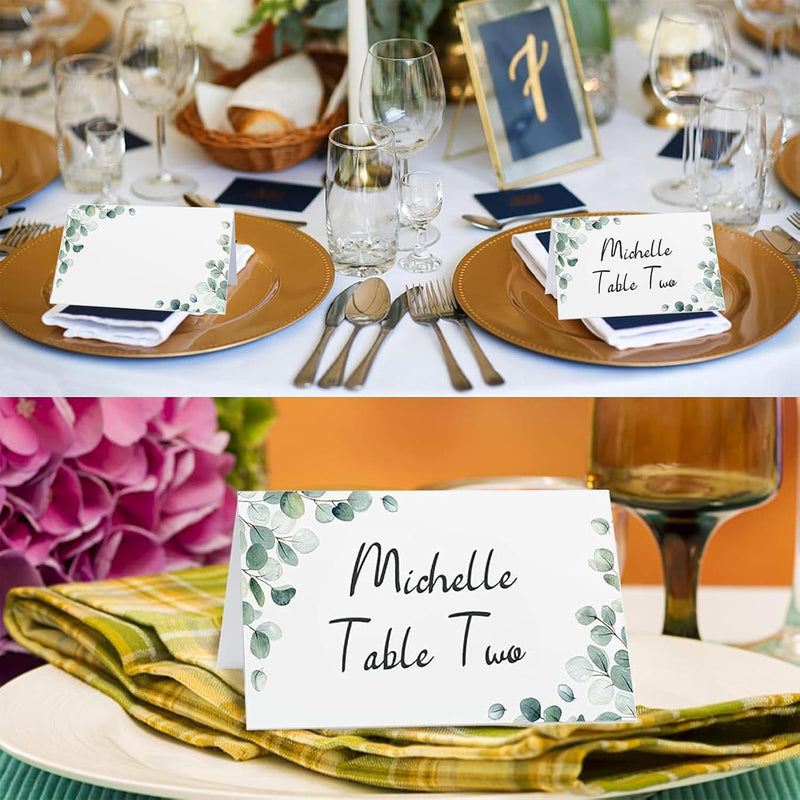 Load image into Gallery viewer, 100 Stuks trouwplaatskaartjes, Plaatskaartjes voor tafeldecoraties, Elegant ontworpen plaatskaartjes voor bruiloften, ceremonies, verjaardagen, dopen, communies en andere festiviteiten
