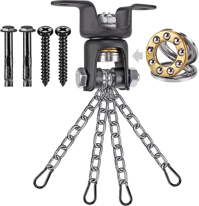 Load image in Gallery Viewer, Punching bag hanging set with 360-degree swivel ceiling bracket and 4 chains - punching bag holder - training suspension
