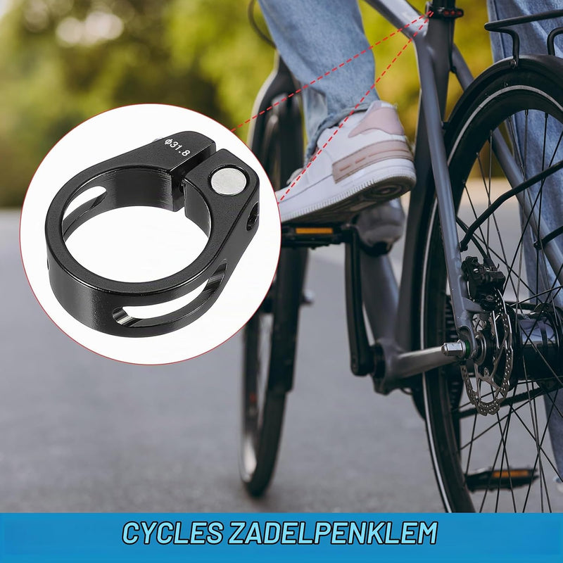 Laden Sie das Bild in Galerie -Viewer, Fiets zadelpenklem 34,9 mm (2 stuks) - Aluminium zitbuis klem - Zadelpen klem mountainbike &amp; racefiets
