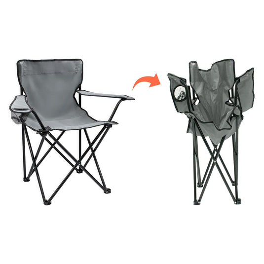 Campingstoelen Opvouwbaar 2 Stuks met Bekerhouder tot 100 kg – Vouwstoel – Kampeerstoel
