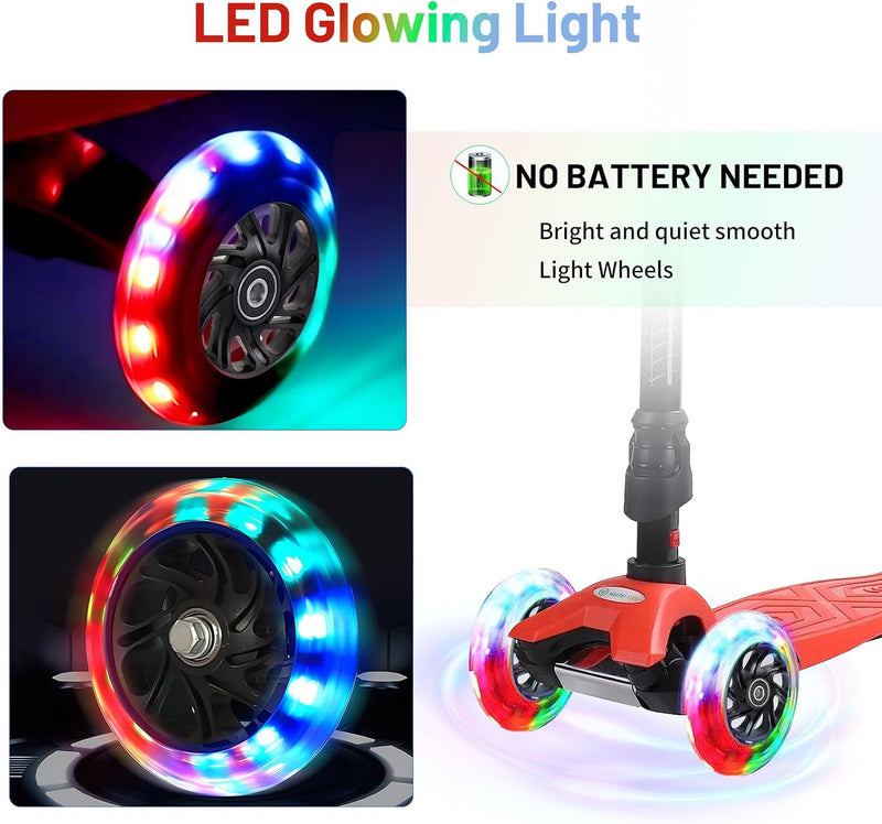 Load image into Gallery viewer, DBREAKS Lichtgevende stuntstep, wielen met ledverlichting, 100 mm, ABEC, 9 kogellagers, hardheid 88A, geschikt voor alle scooters (zwart)
