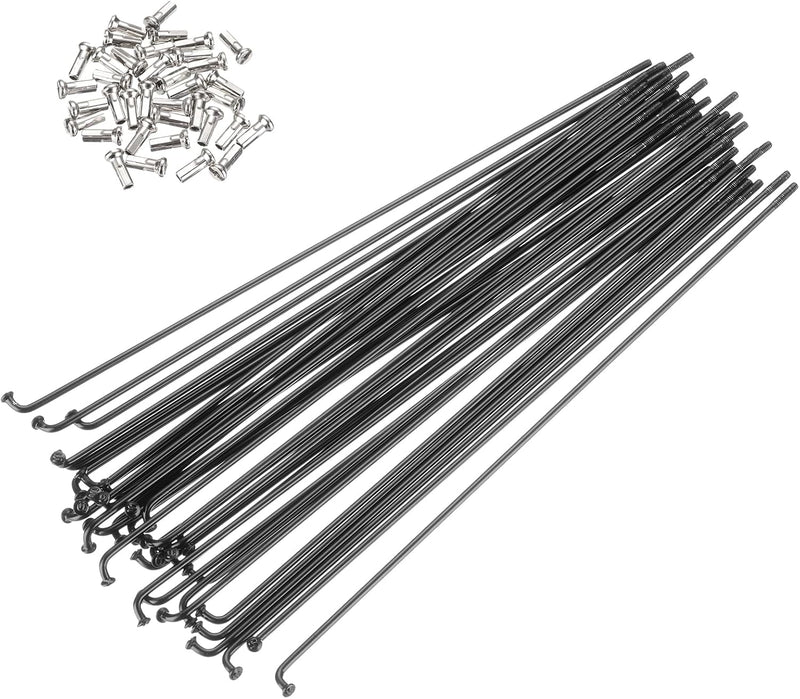 Laad afbeelding in Galerijviewer, Fietsspaken 36 stuks 14G 170 x 2 mm van roestvrij staal met messing nippels – J-bend spaken – fietsonderdelen
