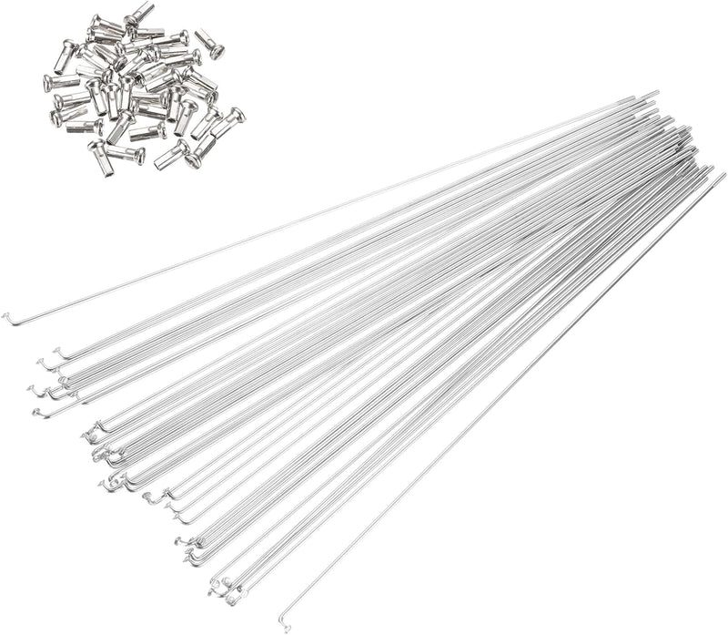Laad afbeelding in Galerijviewer, Fietsspaken 36 stuks 14G 170 x 2 mm van roestvrij staal met messing nippels – J-bend spaken – fietsonderdelen
