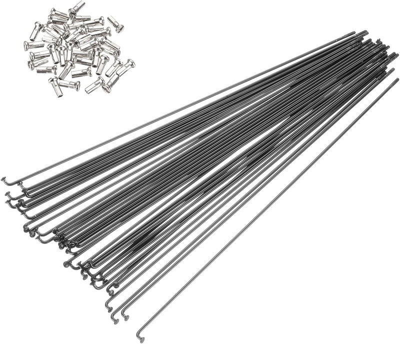 Laad afbeelding in Galerijviewer, Fietsspaken 36 stuks 14G 170 x 2 mm van roestvrij staal met messing nippels – J-bend spaken – fietsonderdelen
