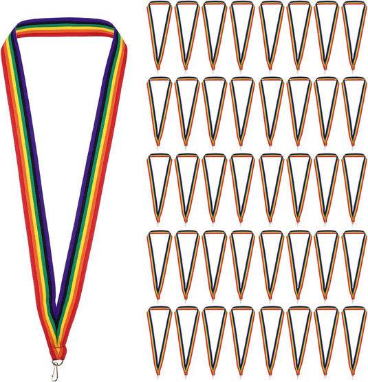 Medaille neklinten 100 stuks 43 x 2,2 cm met klikclips – award linten – sport accessoires