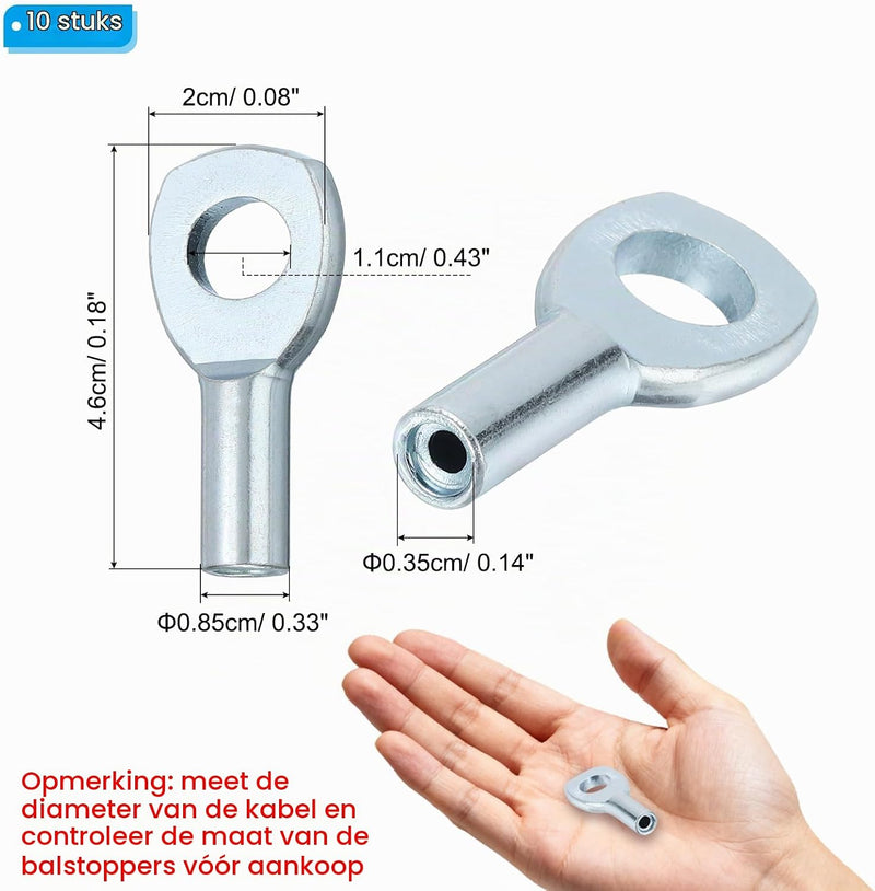 Chargez l'image dans la visionneuse de la galerie, Kabelstoppers 10 stuks voor fitness kabelmachines – kabel stop onderdelen – fitnessapparatuur accessoires
