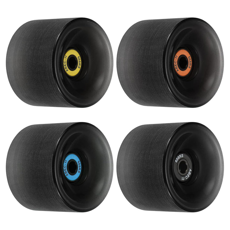 Carica immagine in Galleria Viewer, Longboard wielen 65 x 51 mm 78A met ABEC-11 lagers 4 stuks zwart – cruiser skateboard wielen
