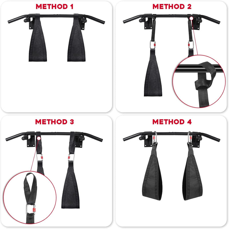 Load image into Gallery viewer, DASKING Hangende buikbanden, 1 paar dikke gewatteerde arm buikbanden met 2 karabijnhaken voor pullup bar core krachttrainingssystemen thuis gym trainingsapparatuur
