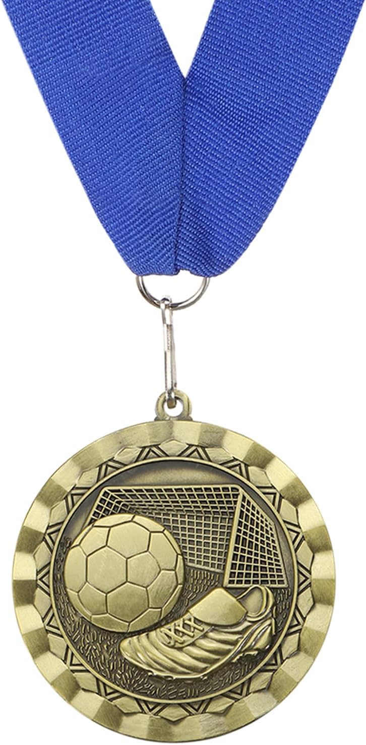 Chargez l'image dans la visionneuse de la galerie, Voetbal medaille met neklint van zinklegering – sportmedaille – prijs en trofee
