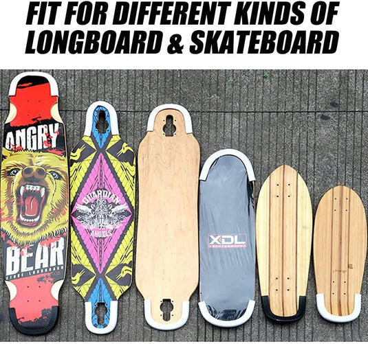 Skateboard neus en staartbeschermers 2 paar 30,5 cm van EPDM – deck randbescherming – longboard accessoires