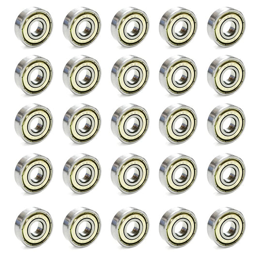30 stuks lagerwiel 608 ZZ beide zijden afgeschermde skateboardkogellagers, koolstofstalen lagers, glad, lange levensduur, duurzaam, voor skateboards, inlineskates, scooters, rolschaatsen enz