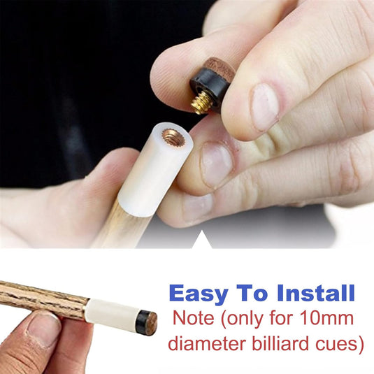 Biljart keu tips en hulzen set 10 stuks
